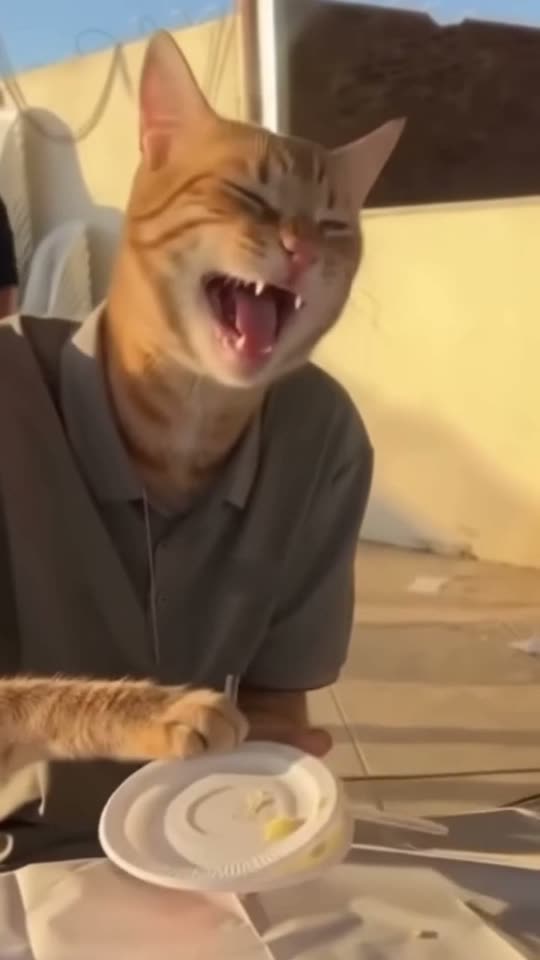 Example input: one clear photo needed for the Cat Human AI template, face to the camera in good light.