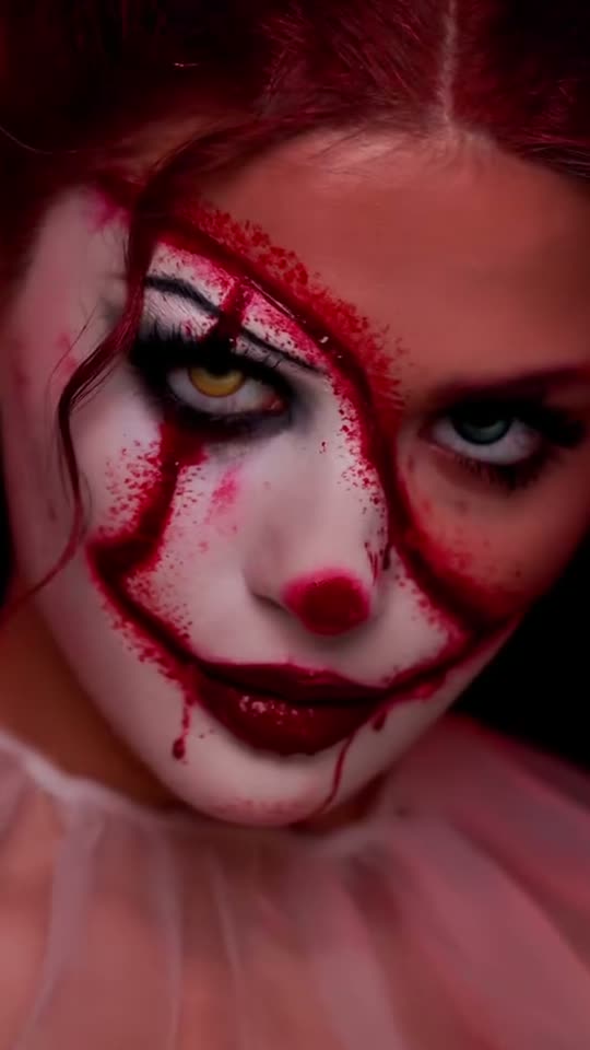 Example input: one clear photo needed for the Halloween Makeup Filter AI template, face to the camera in good light.